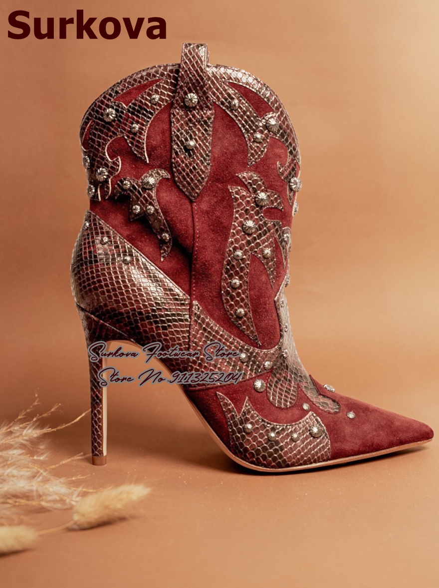 Western Cowgirl Boot - Bottines Western Vintage Surkova pour femme,