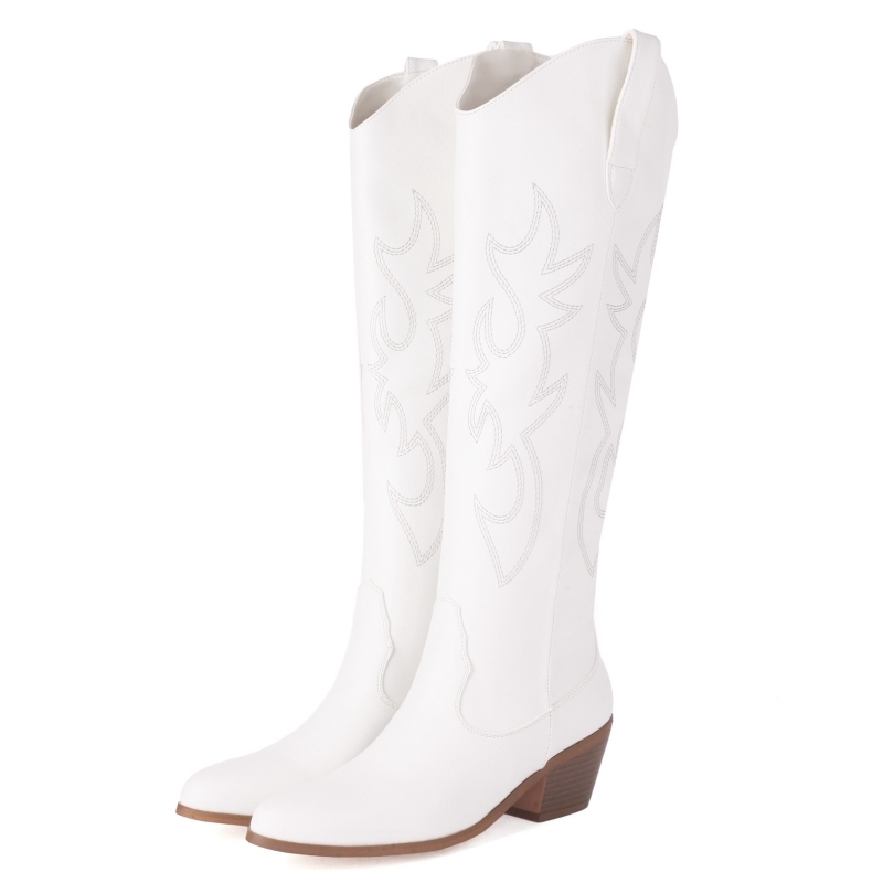 Western Cowgirl Boot - Bottes hautes au genou pour femmes,