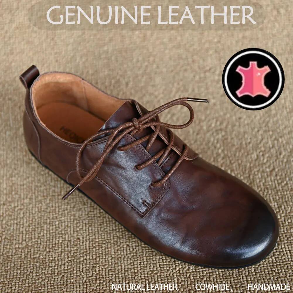 Oxford Lace Up Women - Chaussures plates à lacets en cuir