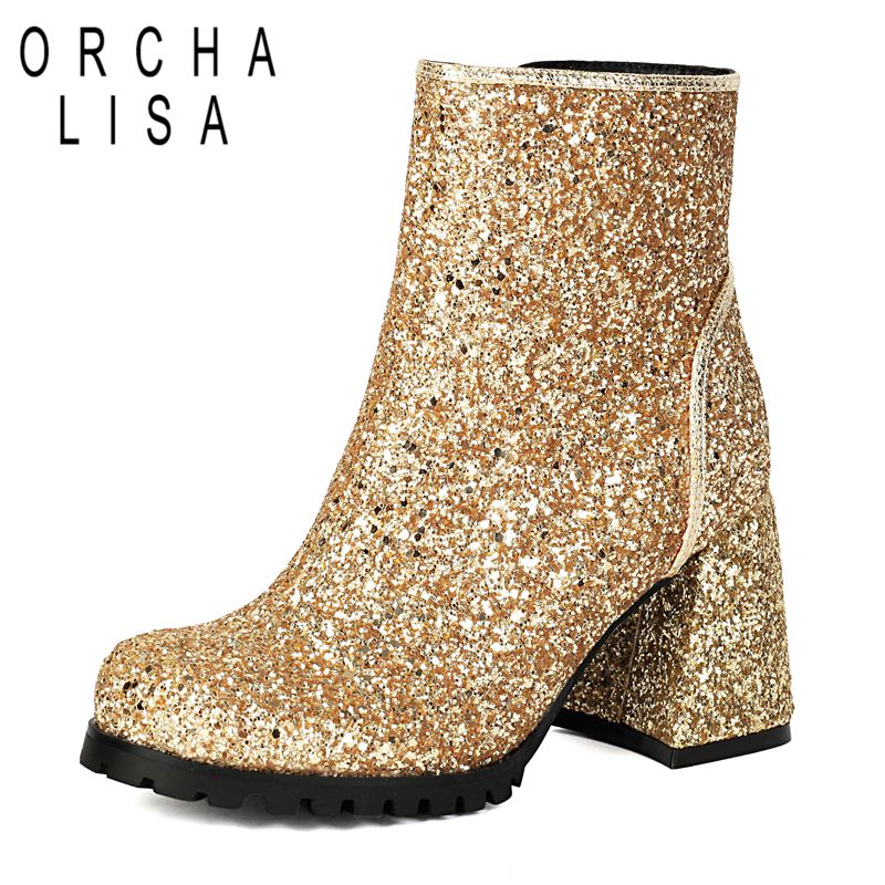 Women'S Shoes Extended Sizes - ORCHALISA Chaussures de Soirée Scintillantes pour