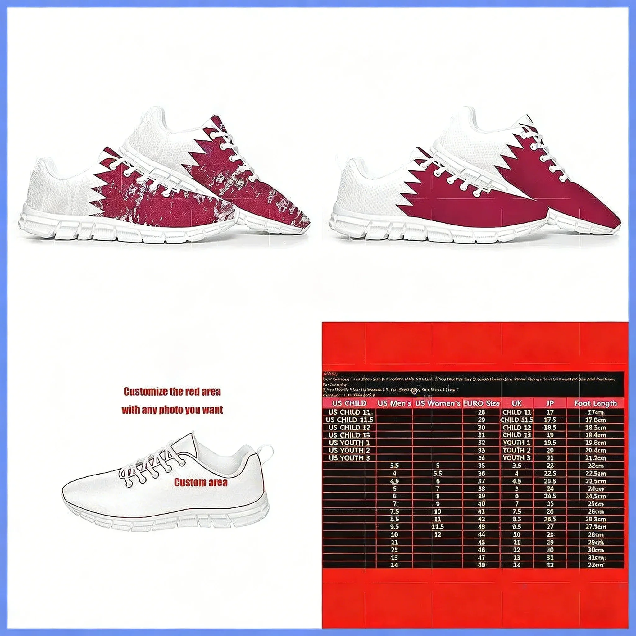 Women Shoes Qatar - Chaussures de sport avec drapeau du