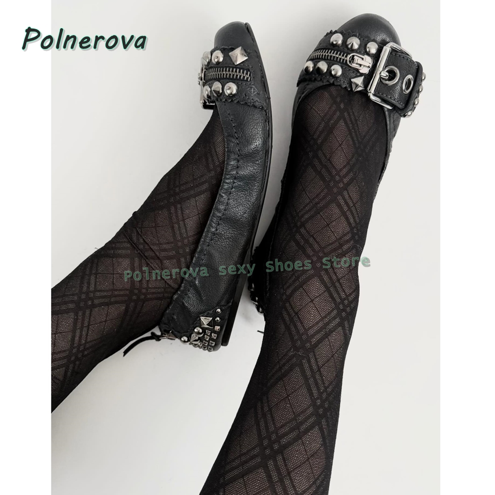 Women'S Shoes Popular - Chaussures Mary Jane à boucle rivetée,