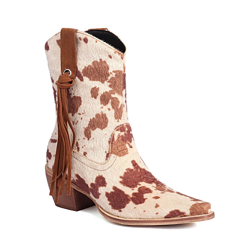 Western Cowgirl Boot - Bottes de Cowboy Vintage en crin