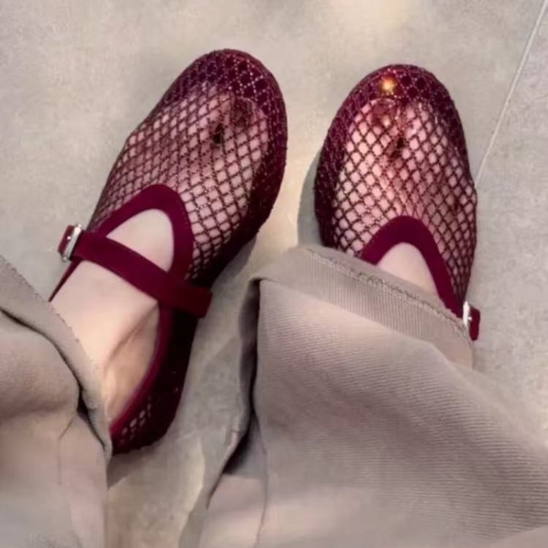 Mule Slip On - Sandales Baotou ajourées en strass pour