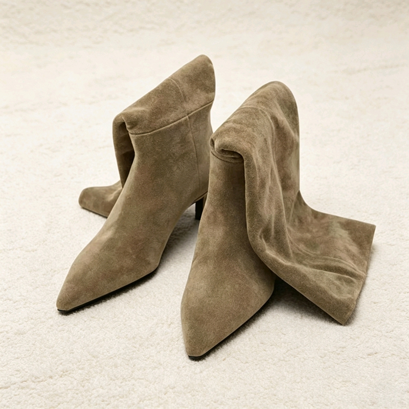 Women Shoes Mk - Nouvelles Bottes Hautes en Daim de