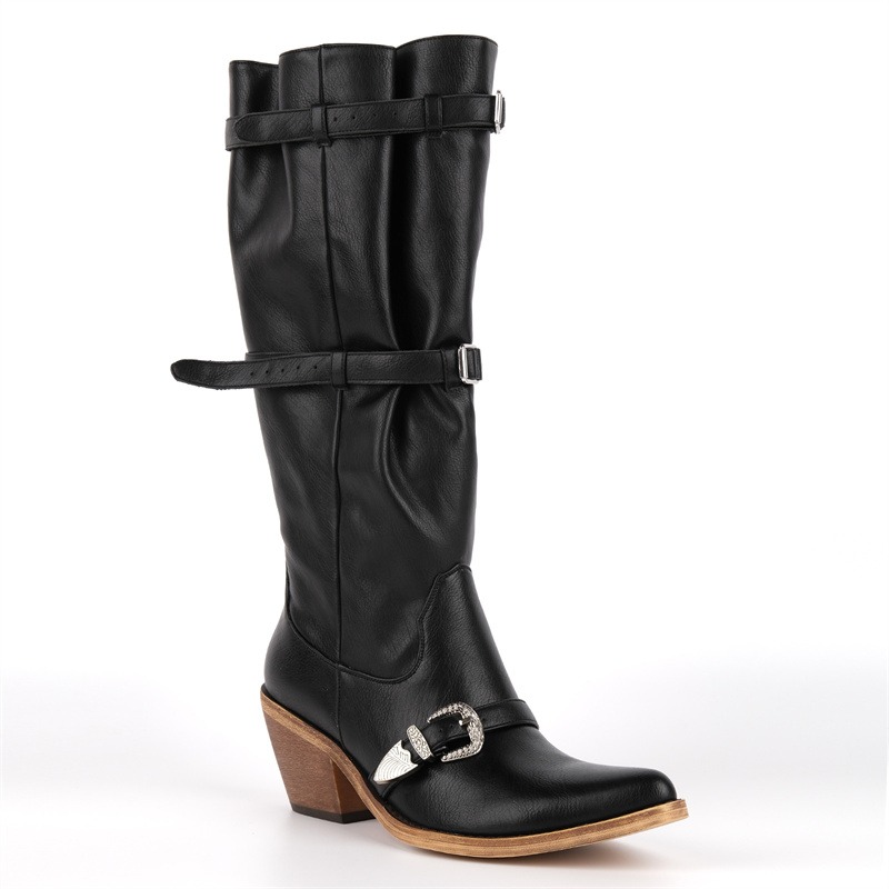 Western Cowgirl Boot - Onlymaker Bottes Western à Bout Pointu,