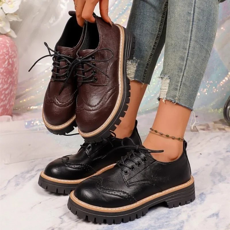 Oxford Lace Up Women - Chaussures Oxford classiques à plateforme pour