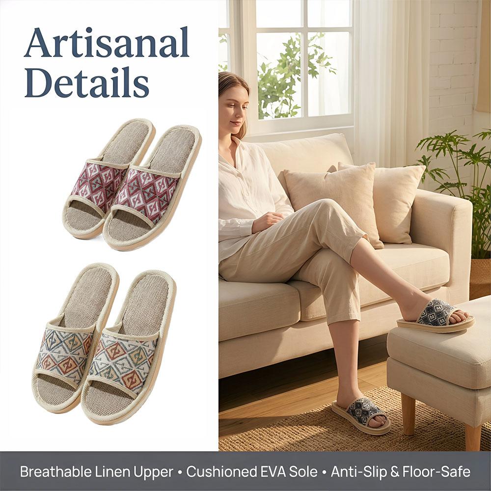 Chaussons en lin quatre saison - Mule Slip On avis et prix