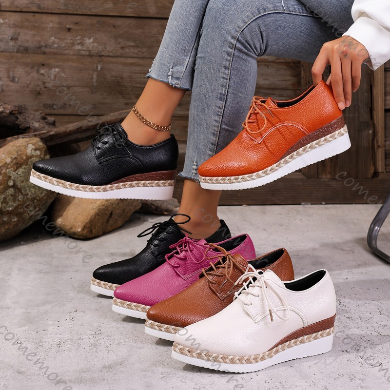 Chaussures Oxford compensées e - Oxford Lace Up Women avis et prix