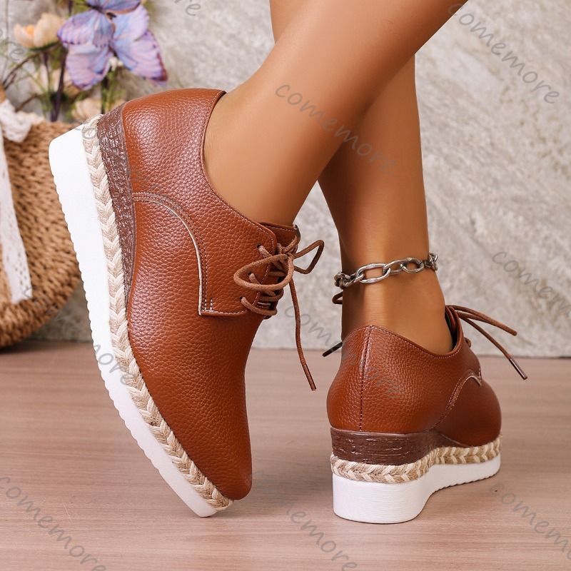 Chaussures Oxford compensées e - Oxford Lace Up Women avis et prix