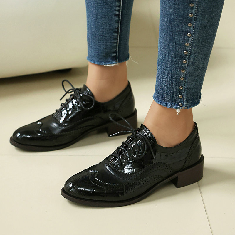 Chaussures Oxford Brogue pour  - Oxford Lace Up Women avis et prix