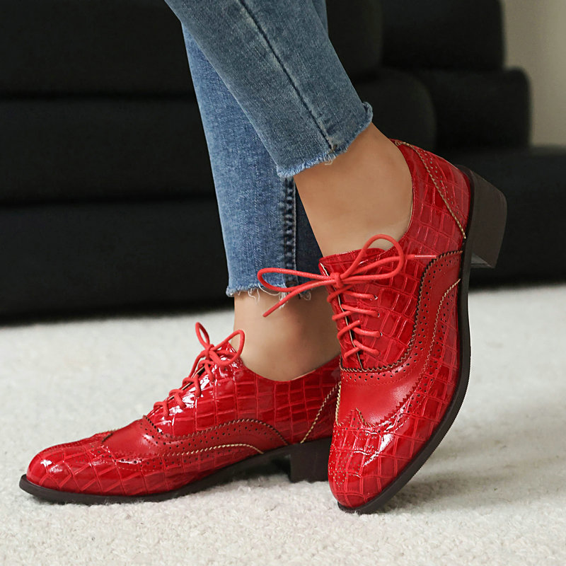 Chaussures Oxford Brogue pour  - Oxford Lace Up Women avis et prix