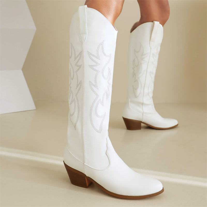 Bottes hautes au genou pour fe - Western Cowgirl Boot avis et prix