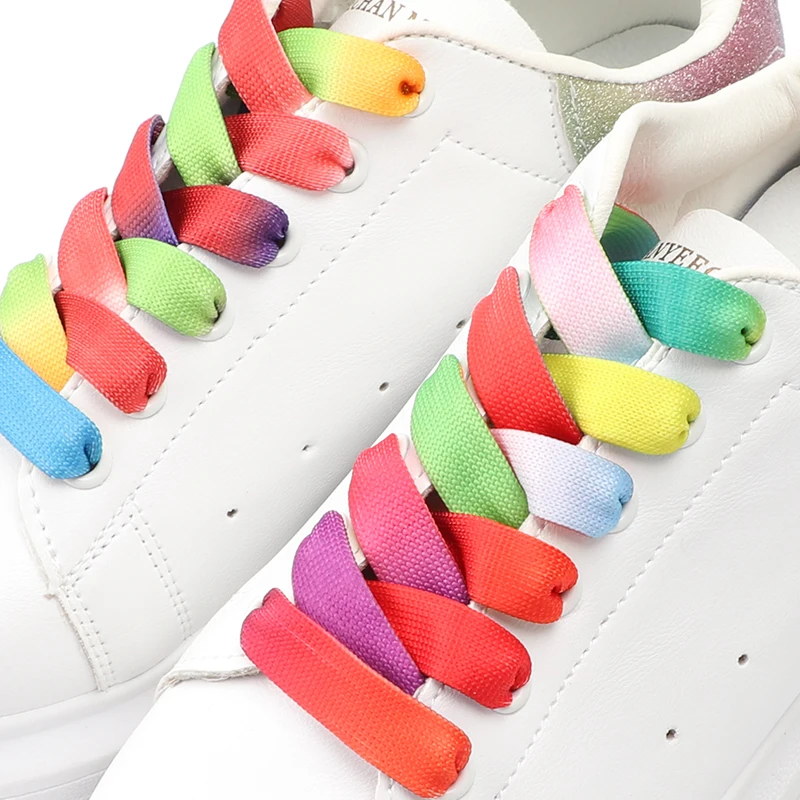 Lacets plats dégradés arc-en-c - Women Shoes Mk avis et prix