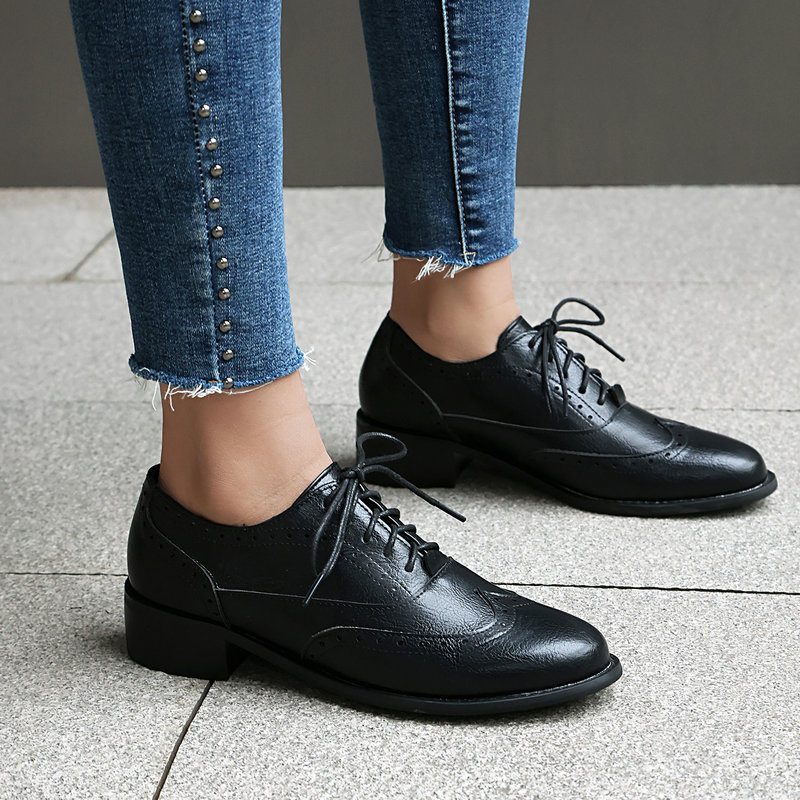 Chaussures Oxford Brogue pour  - Oxford Lace Up Women avis et prix