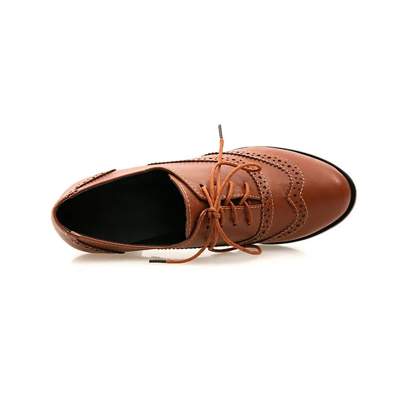 Escarpins britanniques à talon - Oxford Lace Up Women avis et prix