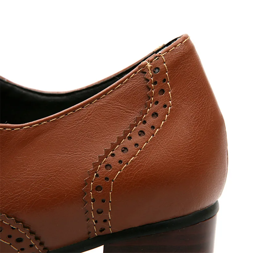 Escarpins britanniques à talon - Oxford Lace Up Women avis et prix