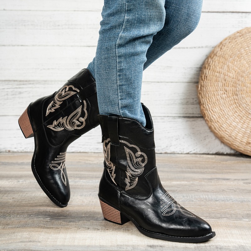 Bottes de cowboy western brodé - Western Cowgirl Boot avis et prix