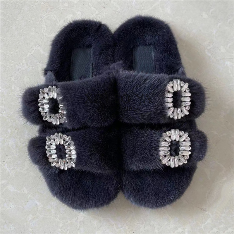 Pantoufles d'hiver en vison po - Women Shoes Mk avis et prix