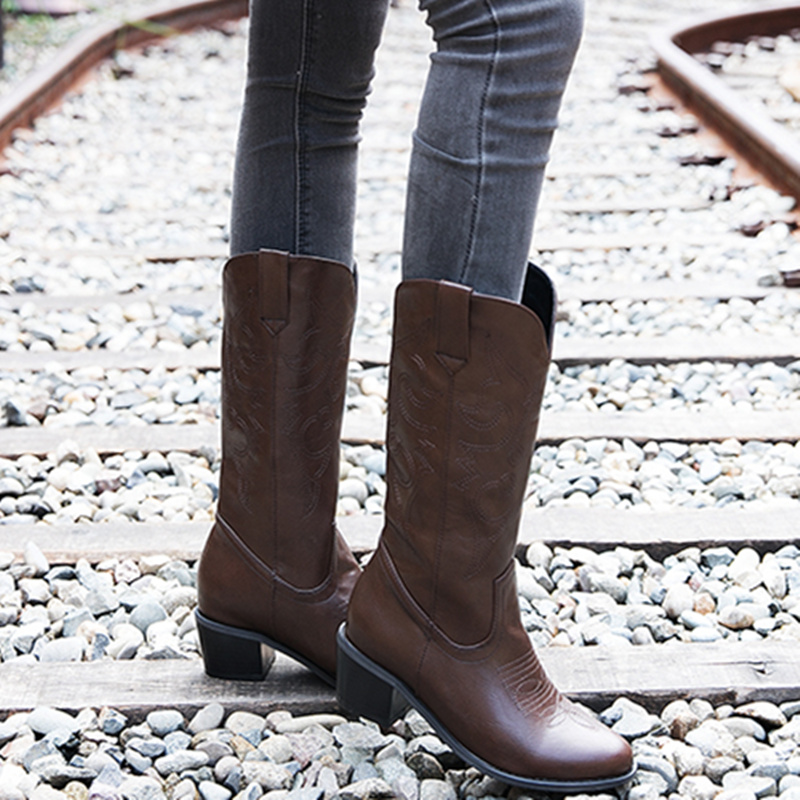 Bottes classiques mi-mollet po - Western Cowgirl Boot avis et prix