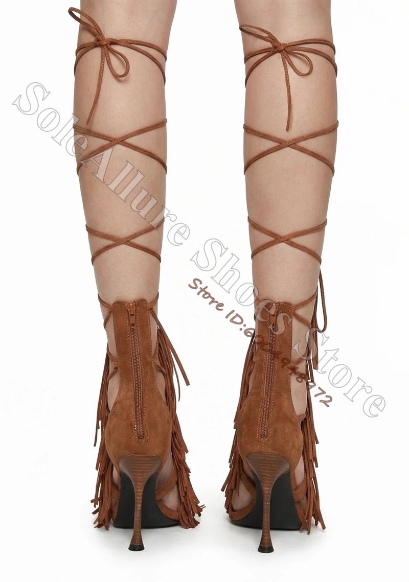 Sandales gladiateur marron en  - Western Cowgirl Boot avis et prix
