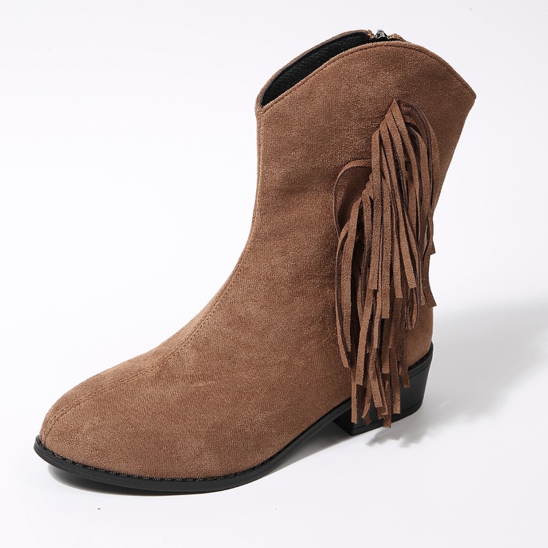 Bottes courtes en daim à frang - Women'S Shoes Wide Width avis et prix